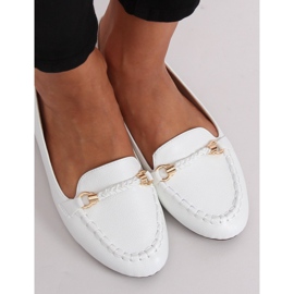 White women's loafers A8636 White 2