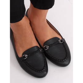 Black women's loafers A8636 Black 1