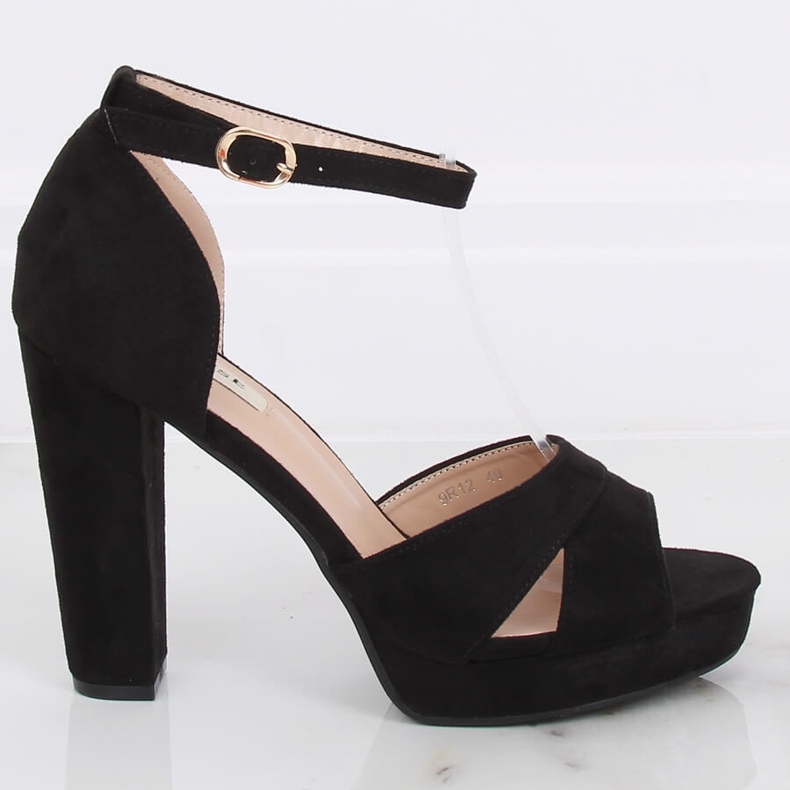 Black 9R12 Black platform sandals 1