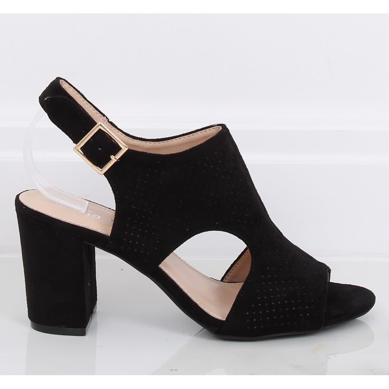 Black high-heeled sandals 99-33A Black 1 Black high-heeled sandals 99-33A Black 1