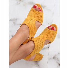 High-heeled sandals honey 99-33A Yellow 1