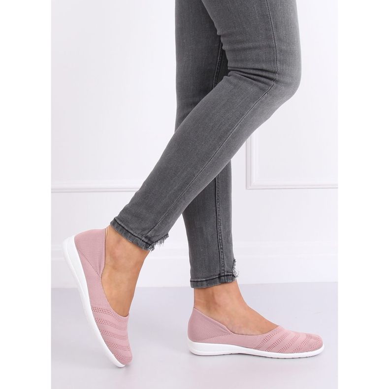 Pink mesh ballerinas IC03 Old Pink 2