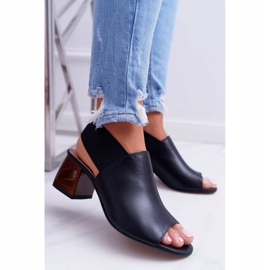 Sandals On A Bar Laura Messi 1919 Leather Black Grehno 1