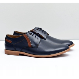 Bednarek Polish Shoes Men's Brogues Bednarek Leather Navy Blue Millo 1