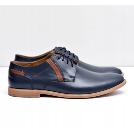 Bednarek Polish Shoes Men's Brogues Bednarek Leather Navy Blue Millo 2