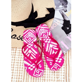 Lu Boo | Pink Women's Aztec Havanna flip flops 1