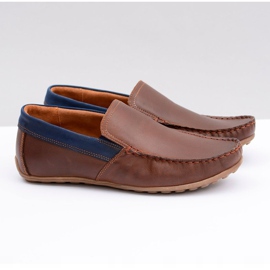 Neex | Brown Leather Men's Pardon Slip-On Loafers 1
