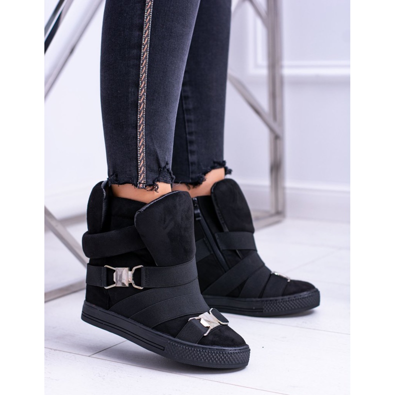 Women's Sneakers Lu Boo With Elastic bands Black Pumpes 1