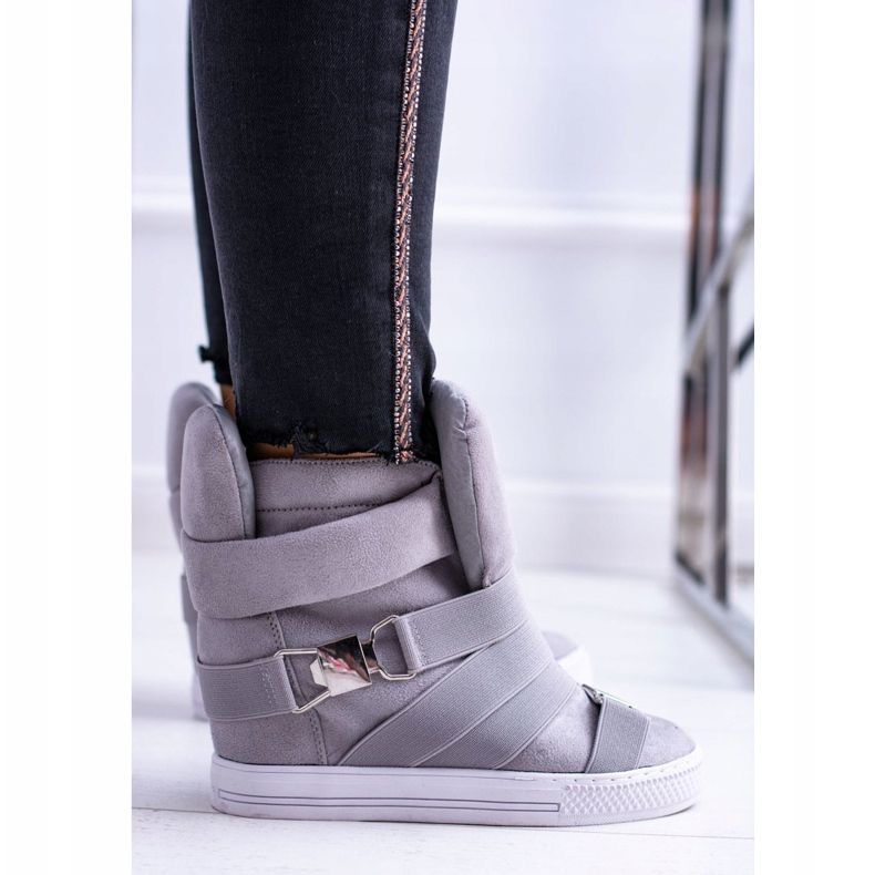 Women's Lu Boo Sneakers With Elastic Bands Gray Pumpes grey 2