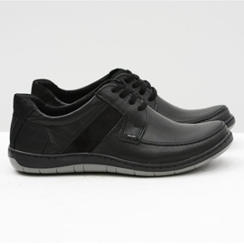 KOMODO Leather Men's Classic Black Shoes Rocco 2