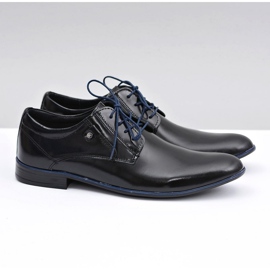 KOMODO Black Leather Elegant Shoes from Massimiliano 1