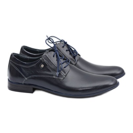 KOMODO Navy Blue Leather Elegant Shoes from Massimiliano 1