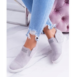 Women's Snekers Sneakers Lu Boo Slip Gray Kaori grey 2
