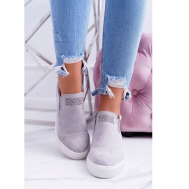 Women's Snekers Sneakers Lu Boo Slip Gray Kaori grey 1