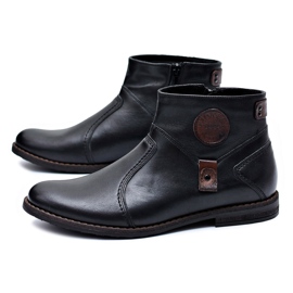 Joker Black Men's Warm Boots with Fabrigo Zipper 1