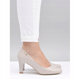 Women's pumps Sergio Leone Light Gray Lacquered Orsola grey 2