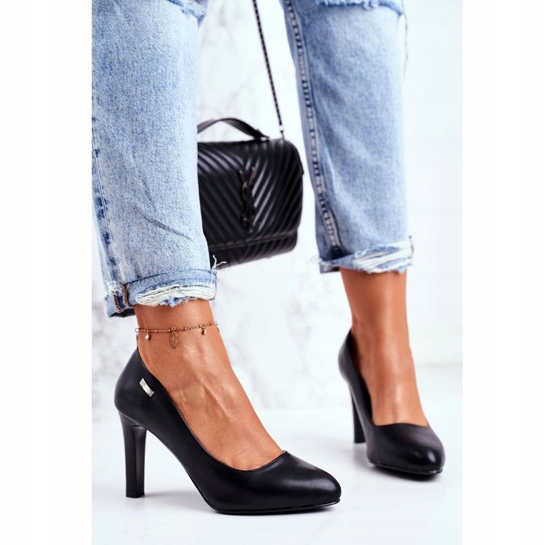 Black Women's Pumps Matte Sergio Leone On a Campbell Post 1