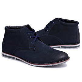 Men's High Navy Blue Booties Jodhpur boots Ramirez 1