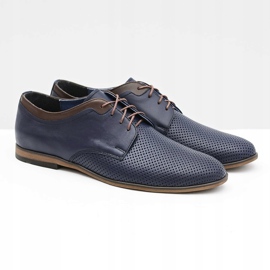Gejms Openwork Men's Leather Shoes Ettore Granat black 1