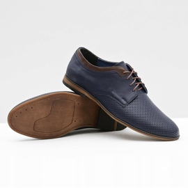Gejms Openwork Men's Leather Shoes Ettore Granat black 2