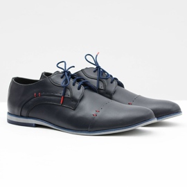Gejms Elegant Men's Leather Shoes Isacco Navy navy blue 1 Gejms Elegant Men's Leather Shoes Isacco Navy navy blue 1