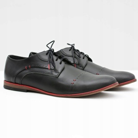 Gejms Elegant Men's Black Leather Isacco shoes 1