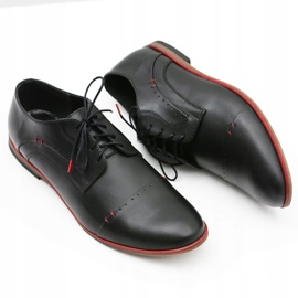 Gejms Elegant Men's Black Leather Isacco shoes 5