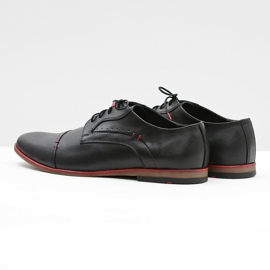 Gejms Elegant Men's Black Leather Isacco shoes 3