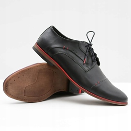 Gejms Elegant Men's Black Leather Isacco shoes 4