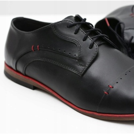 Gejms Elegant Men's Black Leather Isacco shoes 6