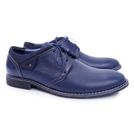 Bednarek Polish Shoes Men's Brogues Bednarek Elegant Leather Navy Blue Oliviero 1