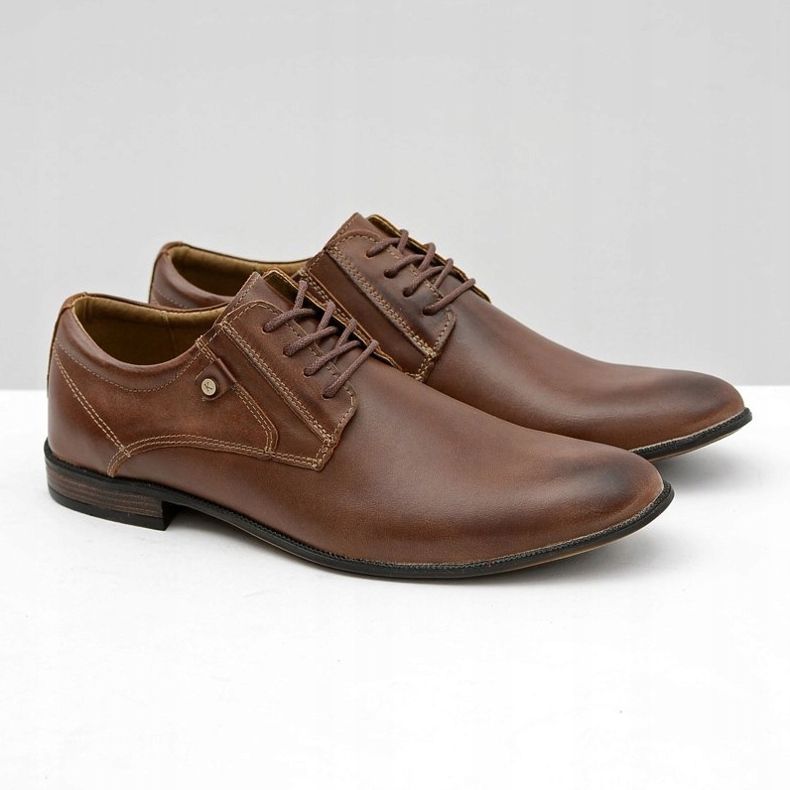 KOMODO Brown Leather Elegant Shoes from Massimiliano 1