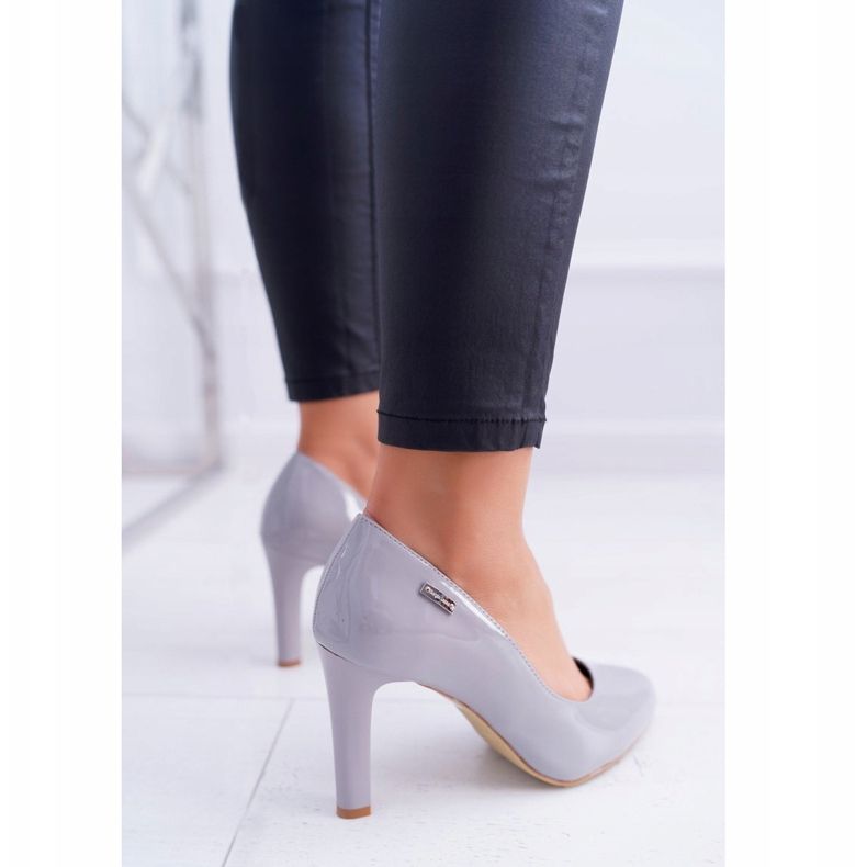 Sergio Leone Ladies' Gray Pumps Lacquered On a Campbell Pillar grey 2