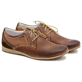 Gino Tuzzi Men's Brown Leather Casual Shoes Badoo 1