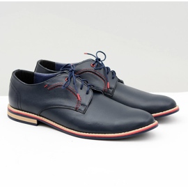 Bednarek Polish Shoes Men's Brogues Bednarek Elegant Leather Navy Blue Pietro 1