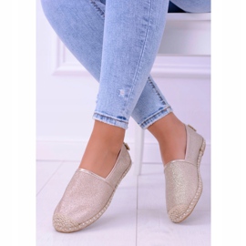Lu Boo Golden Glitter Women's Espadrilles Slip On Miravet 1