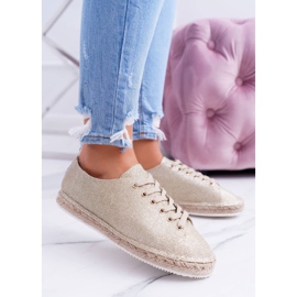 Lu Boo | Fairy Golden Glitter Linen Espadrilles 2 Lu Boo | Fairy Golden Glitter Linen Espadrilles 2