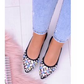 Lu Boo Black Ballerinas on Elastic Stones Even 2