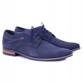 Bednarek Polish Shoes Men's Brogues Bednarek Elegant Leather Suede Navy Blue Eligio 1