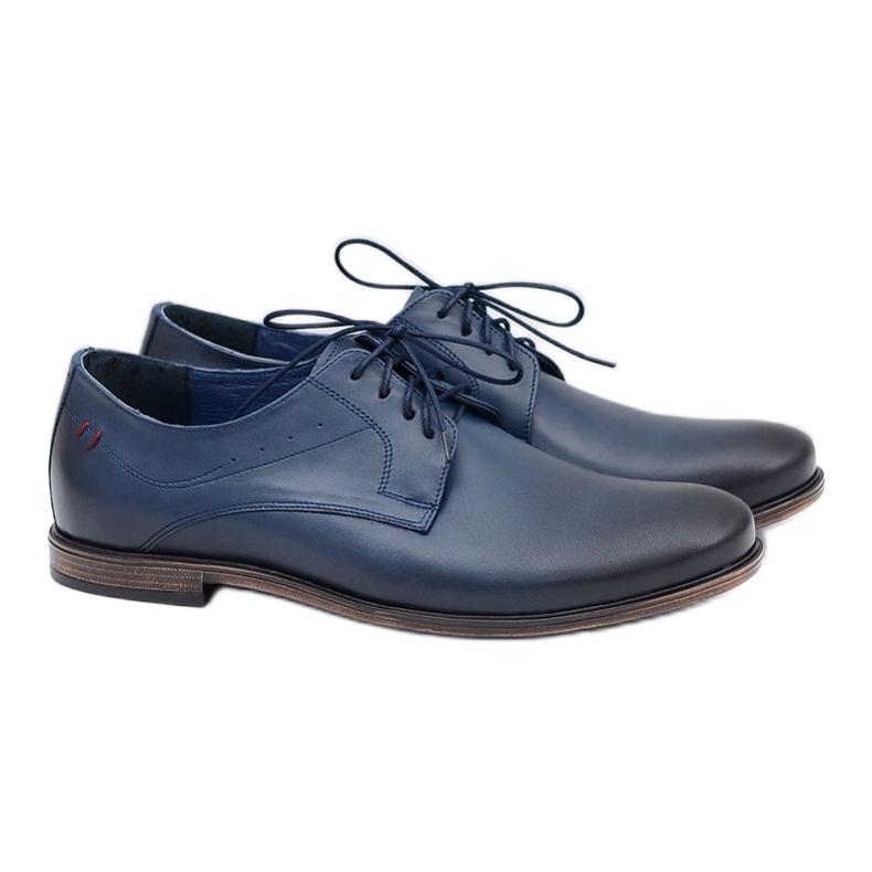 Nikopol Navy Blue Leather Men's Shoes James 1