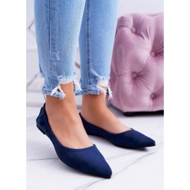 Lu Boo Navy Blue Ballerinas Moments with a Detachable Bow 1