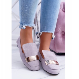 Women's Loafers Gray With a plate Golden Lordsy Lu Boo Harlem grey 1