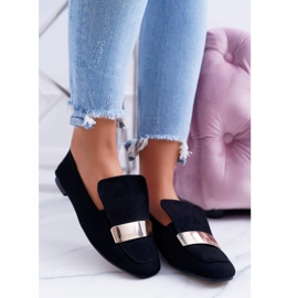 Women's Loafers Gold Badge Black Lordsy Lu Boo Harlem 1