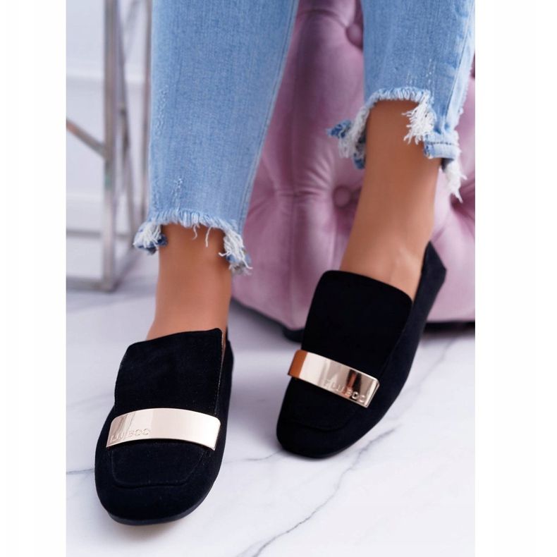 Women's Loafers Gold Badge Black Lordsy Lu Boo Harlem 2