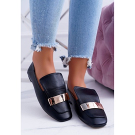 Women's Loafers Lu Boo Black Grain With a plate Harlem 1
