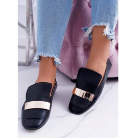 Women's Loafers Lu Boo Black Grain With a plate Harlem 2