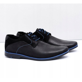 Mario Boschetti Black Leather Men's Penegro Shoes 1