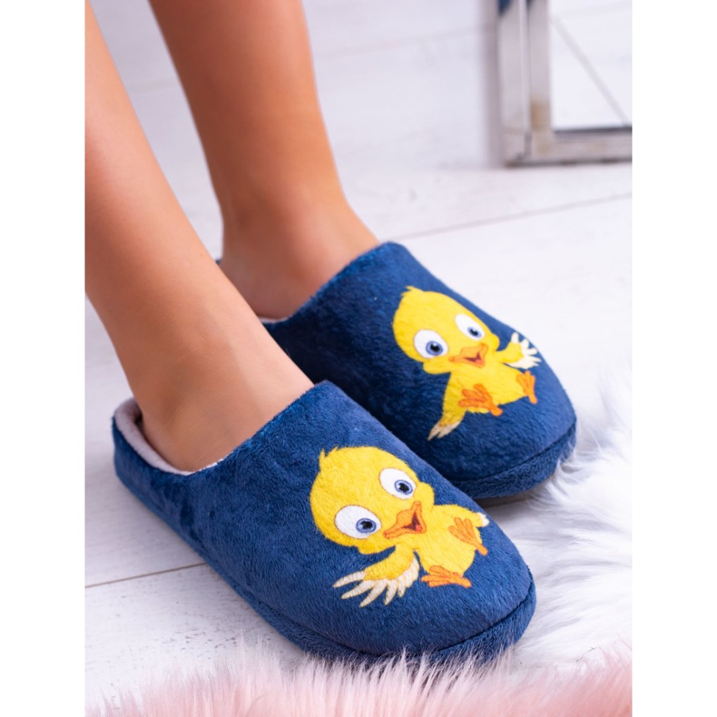 Dreex Women's Domestic Warm Slippers Slippers With A Bird navy blue 2