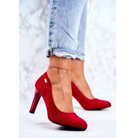 Women's pumps Suede Red Sergio Leone Campbell 1