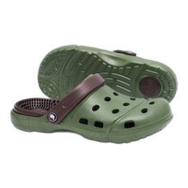 Flameshoes Men's Garden Slippers Kroks Eva Green brown 1